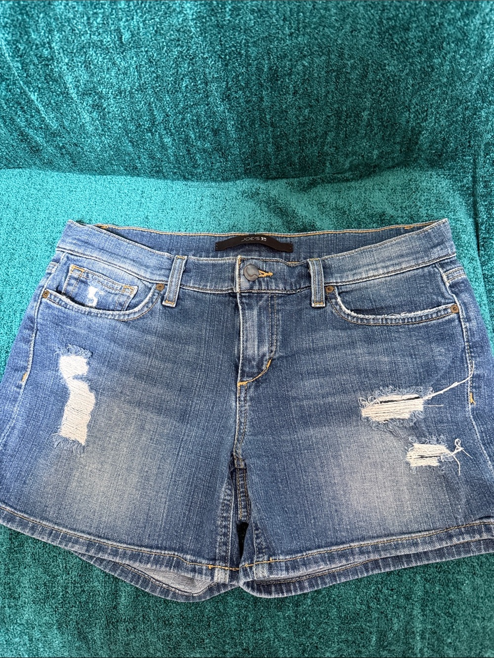 Joe's Jeans Distressed Light Blue Denim Cutoff Shorts